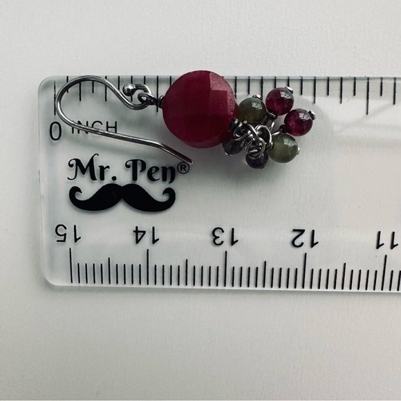 SILPADA RED JADE DROP EARRINGS. - Picture 4 of 4